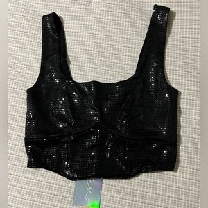 glitter out !!!! black cropped top all blinged up;)